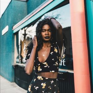 A  colorful skirt dress set